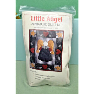 Vintage Little Angel Miniature Quilt Kit - 1990s Rachel Pellman 13" x 15" NOS